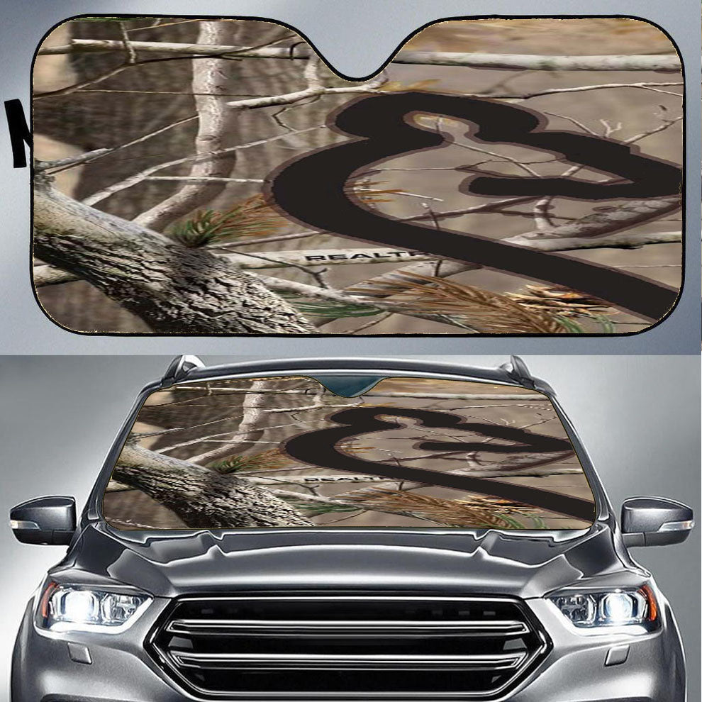 Love Browning Deer Camo Real Tree Couple 2 Car Auto Sun Shade Windshield Cover