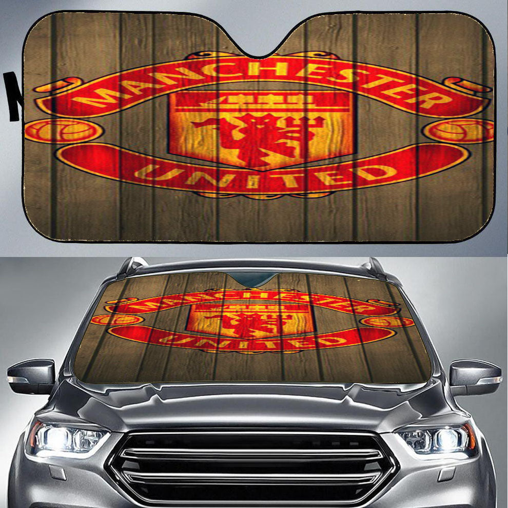 Manchester United Devils Wood Car Auto Sun Shade Windshield Cover