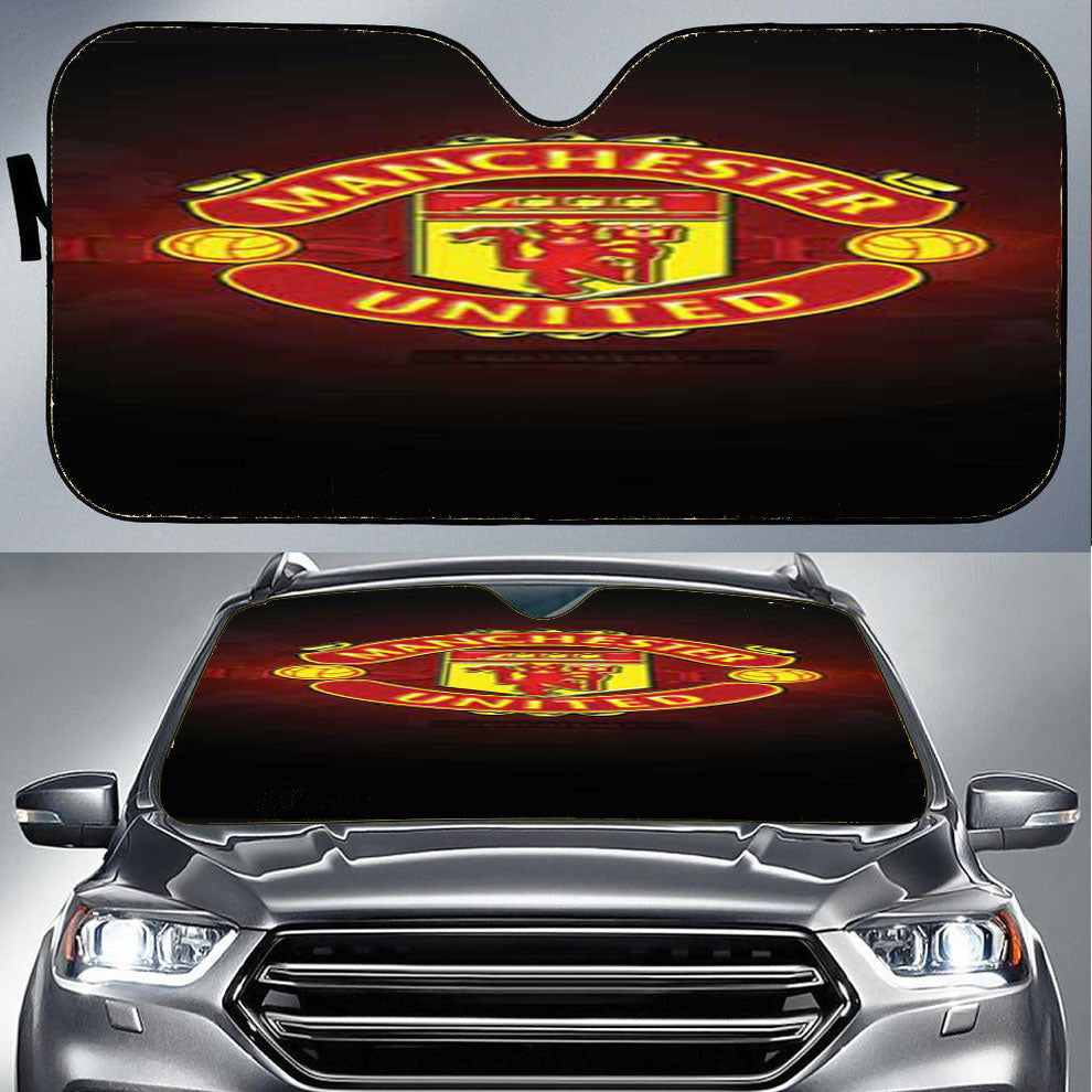 Manchester United Logo Red Fade Car Auto Sun Shade Windshield Cover