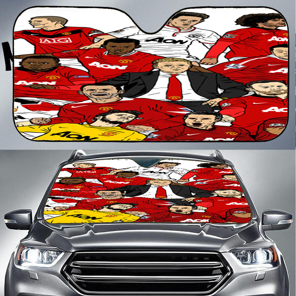Manchester United Player Car Auto Sun Shade Windshield Cover