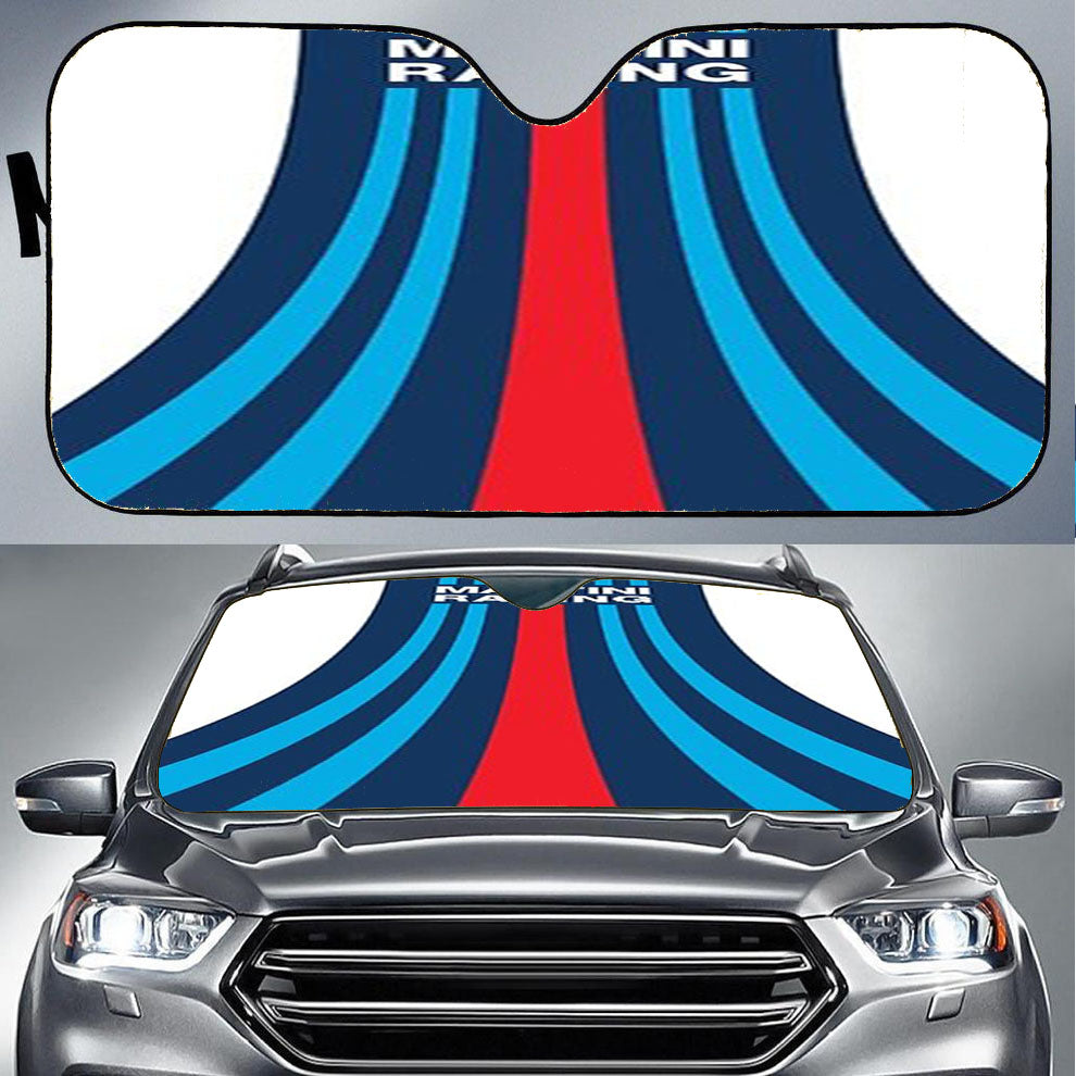 Martini Racing Stripes Car Auto Sun Shade Windshield Cover