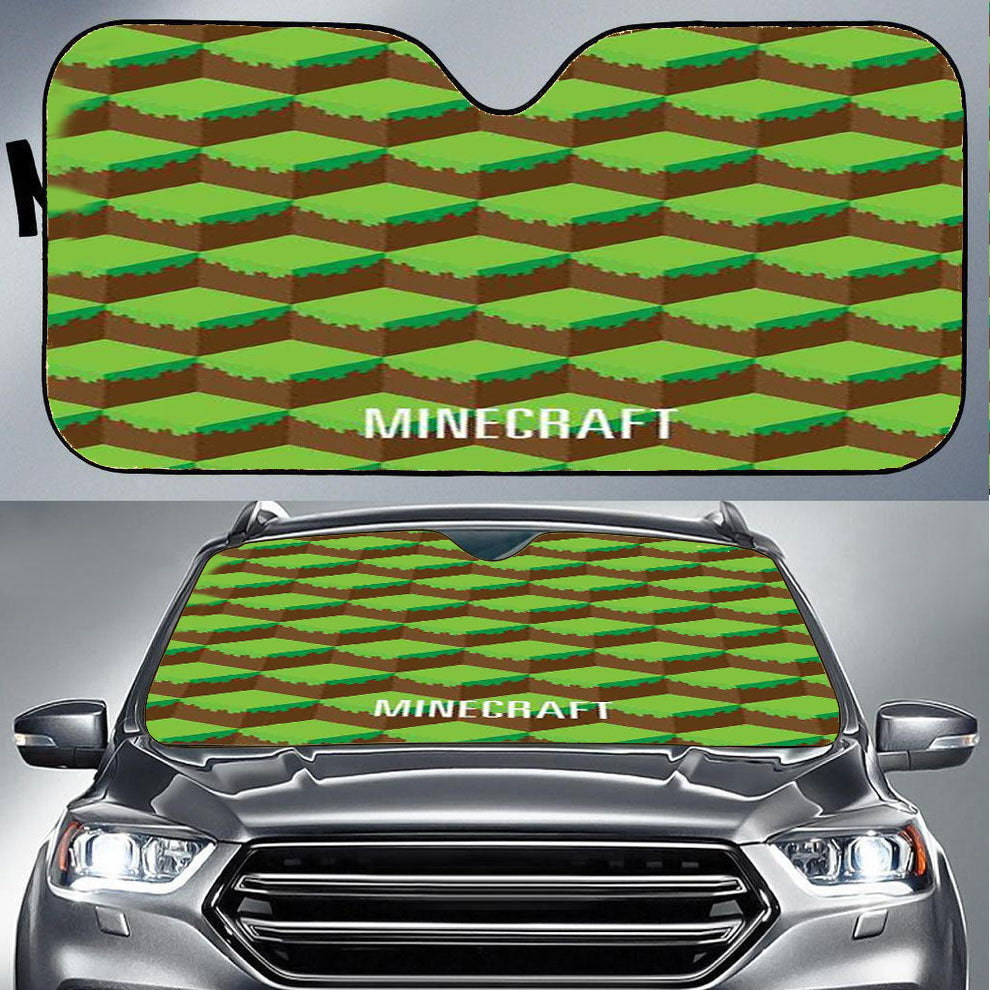 Minecraft Land Car Auto Sun Shade Windshield Cover