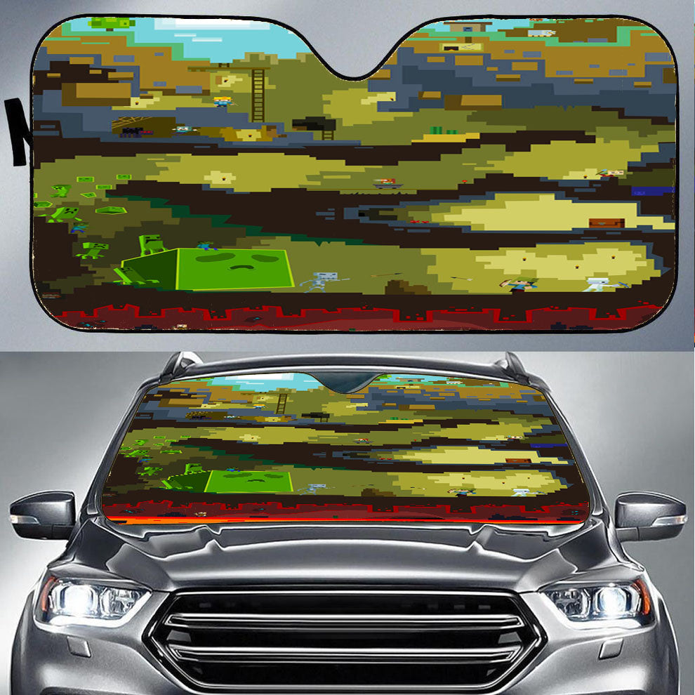 Minecraft Mobile Car Auto Sun Shade Windshield Cover