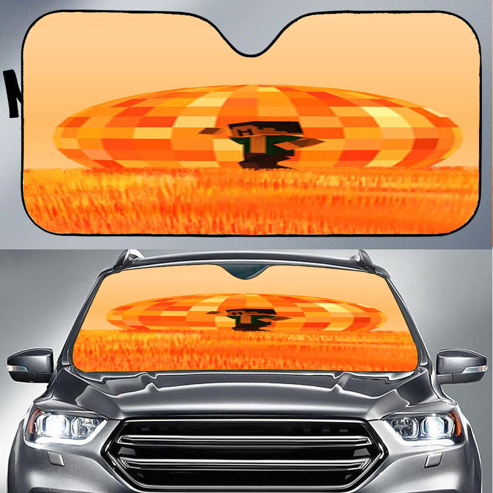 Minecraft Sunset Car Auto Sun Shade Windshield Cover
