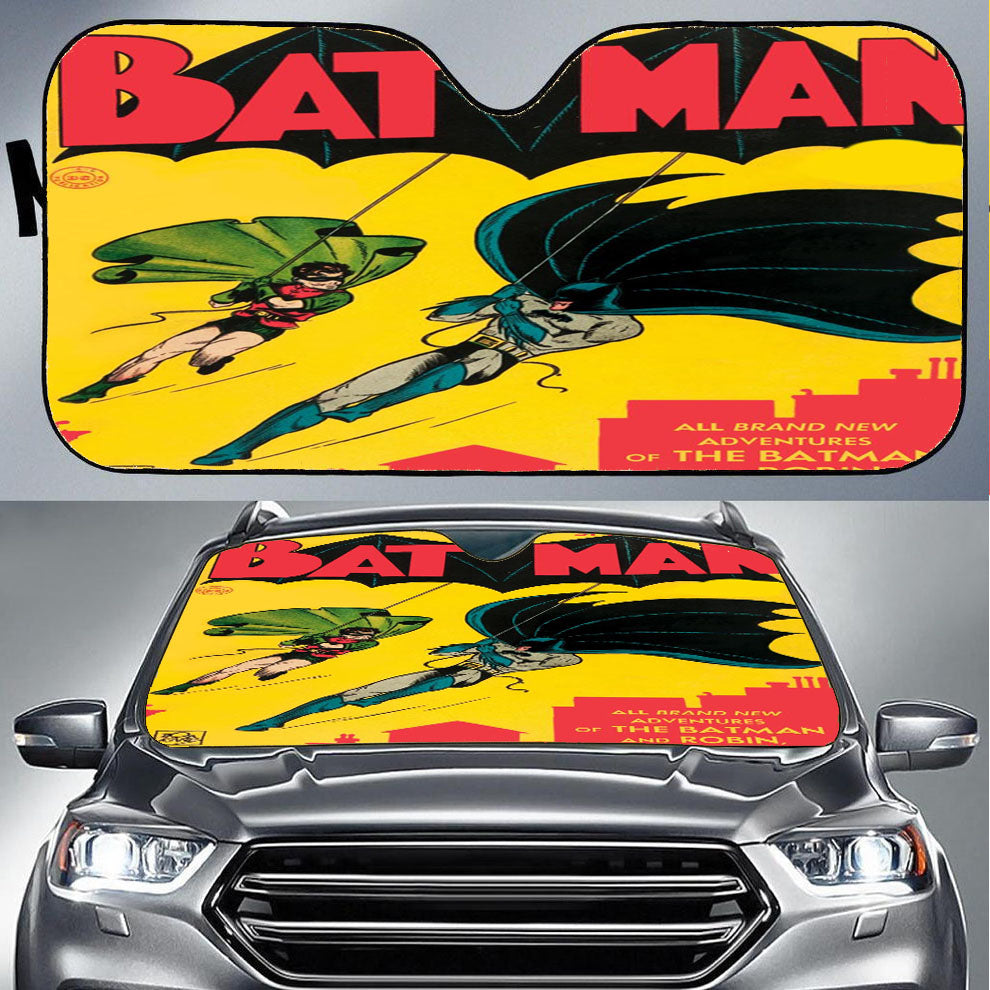 Old Batman Comic Car Auto Sun Shade Windshield Cover