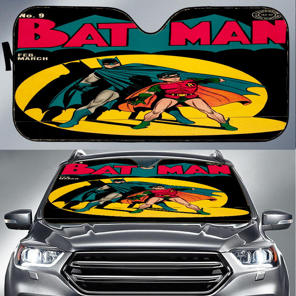 Old Batman Comic 2 Car Auto Sun Shade Windshield Cover