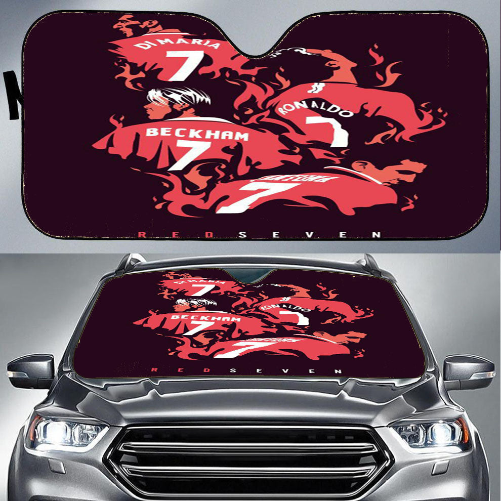 Red Seven Manchester United Car Auto Sun Shade Windshield Cover