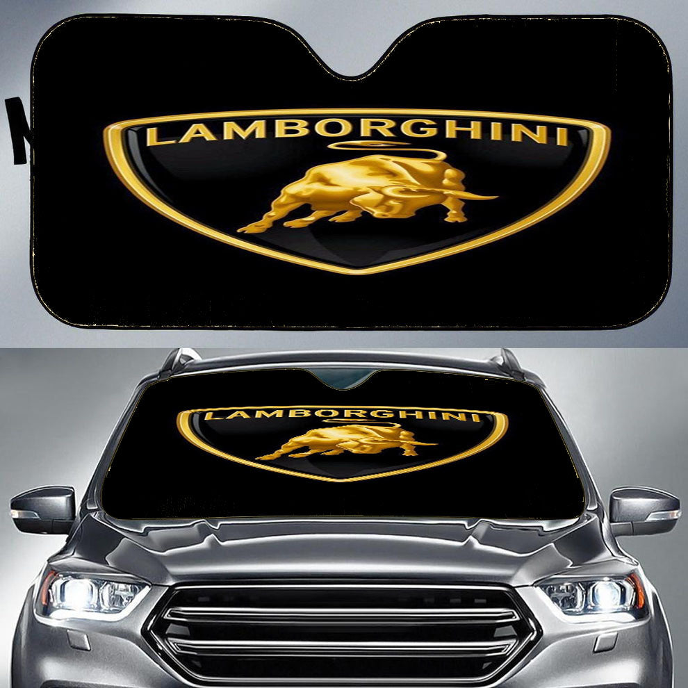 Stylish Black Bull Symbol Car Luxury Lamborghini Car Auto Sun Shade Windshield Cover