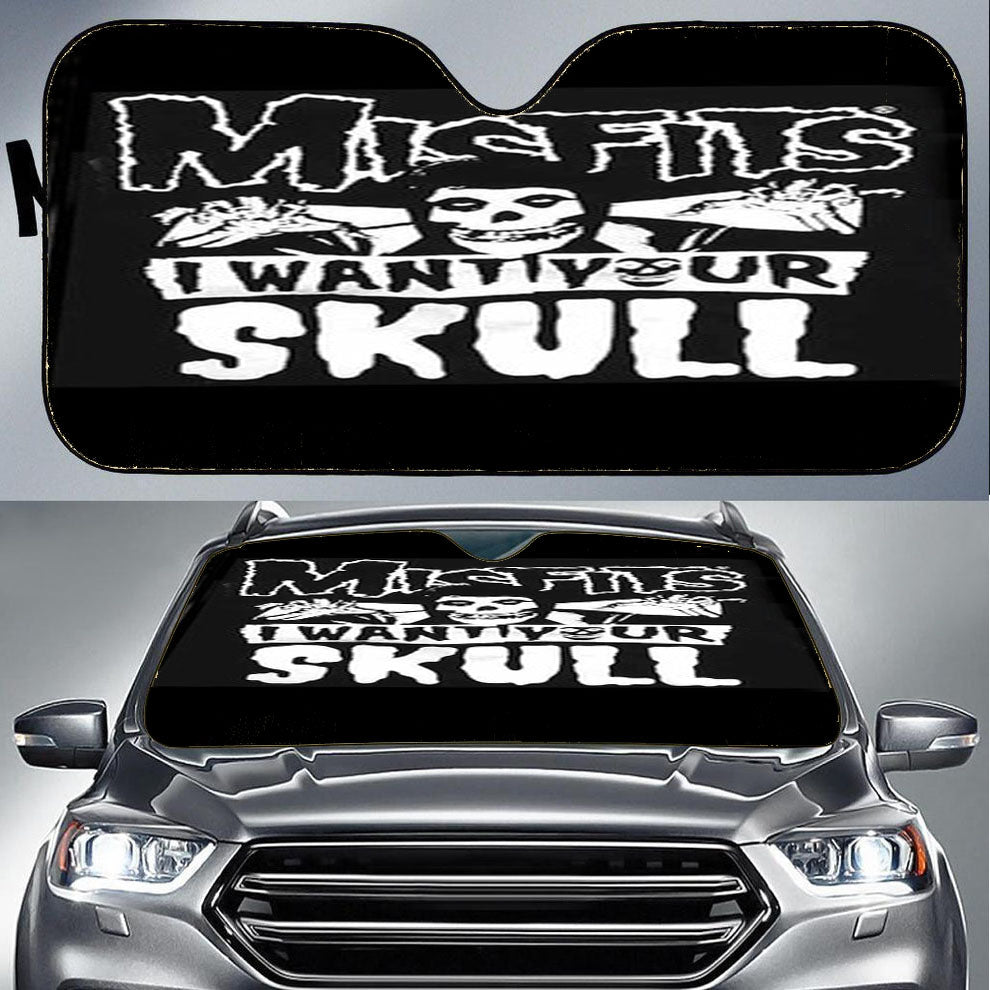 The Misfits Skull Car Auto Sun Shade Windshield Cover