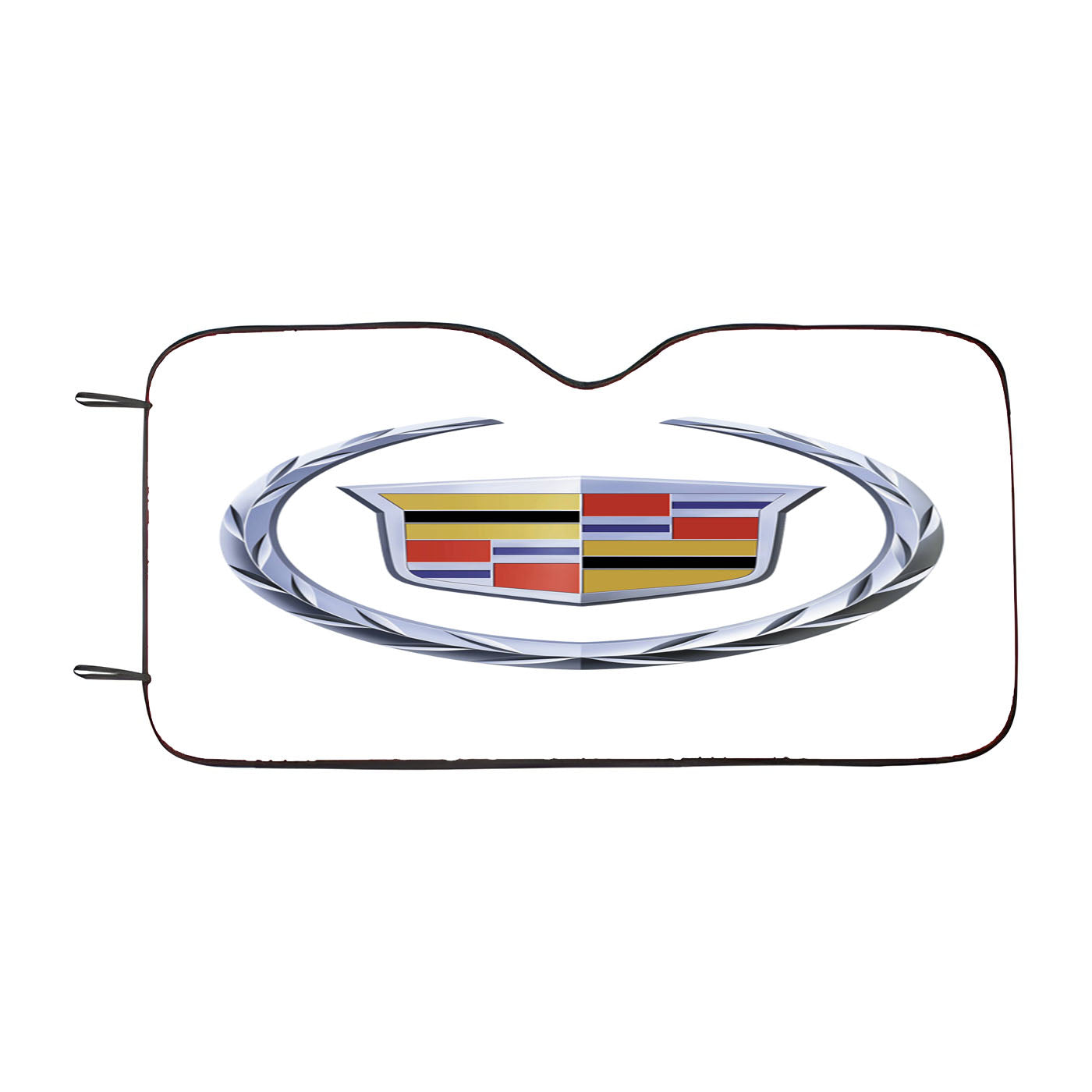 Cadillac Logo White Car Windshield Auto Sun Shade