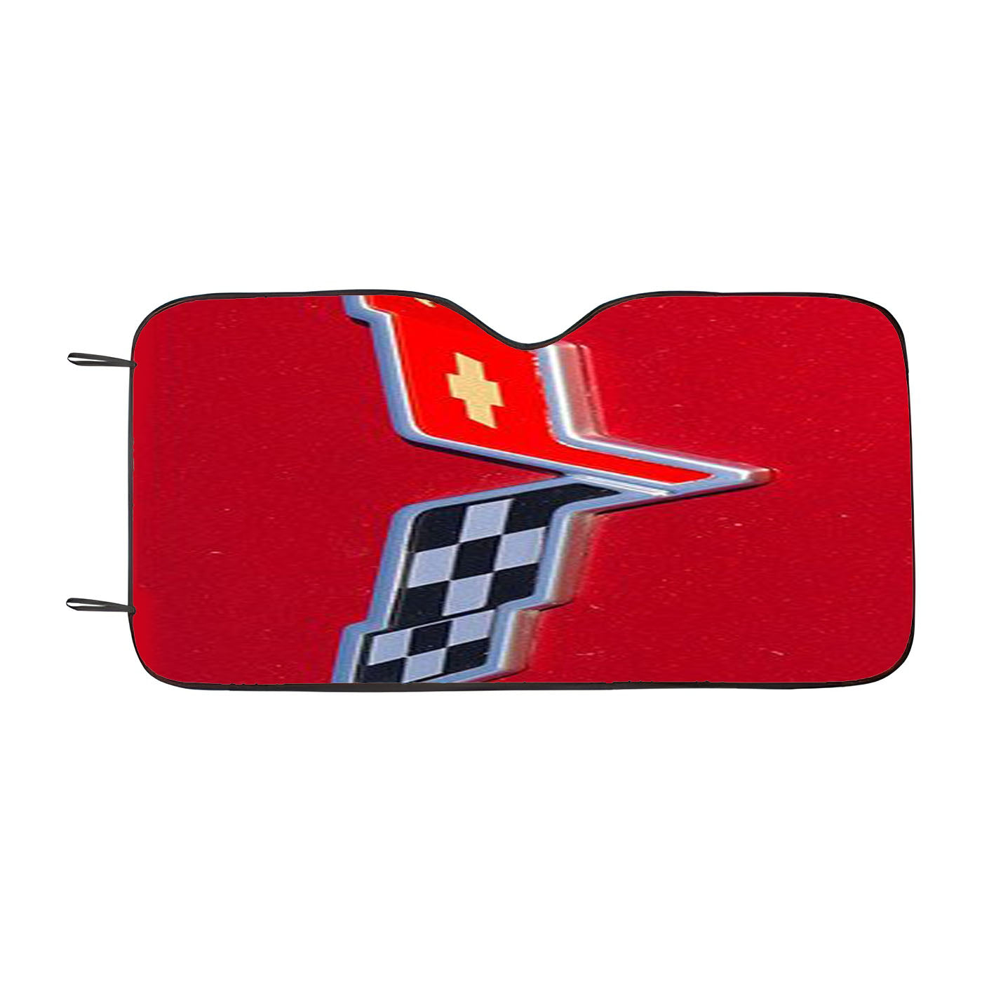 Corvette Flag Car Auto Sun Shade Windshield Cover