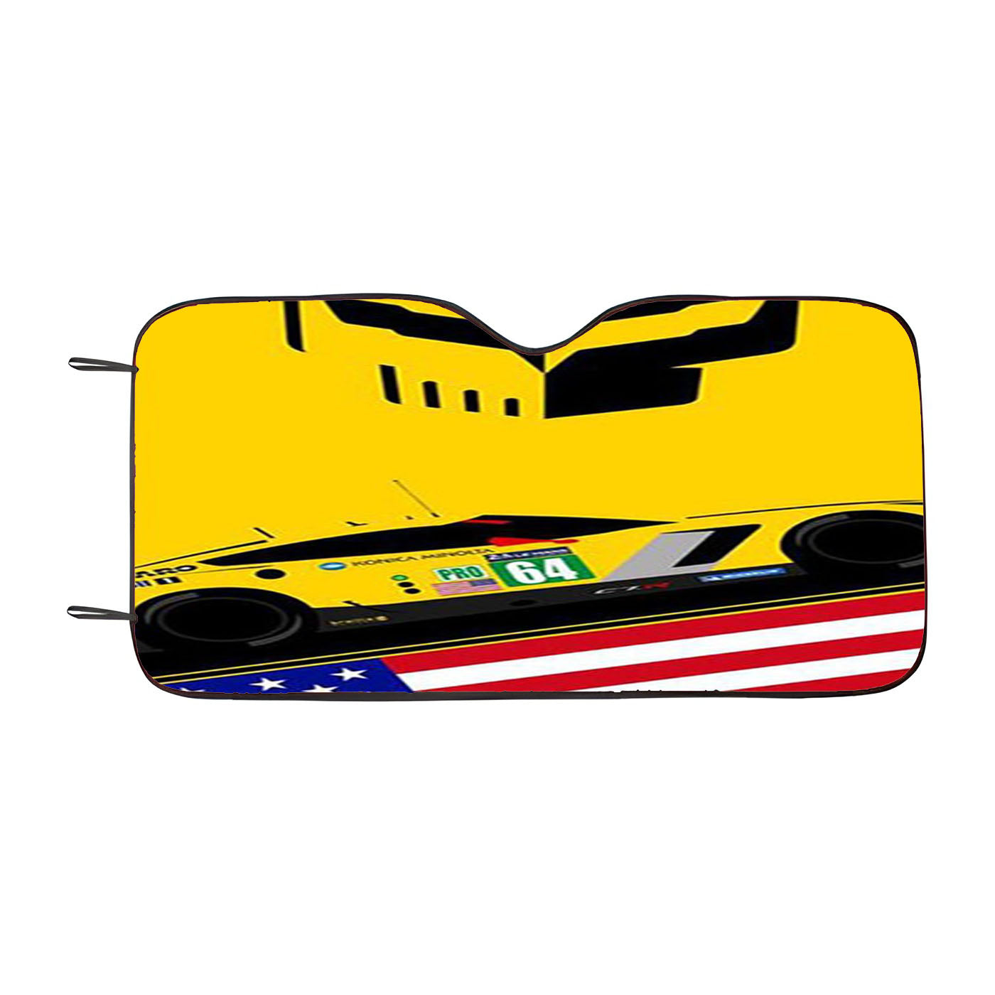 Corvette Racing 2 Car Auto Sun Shade Windshield Cover