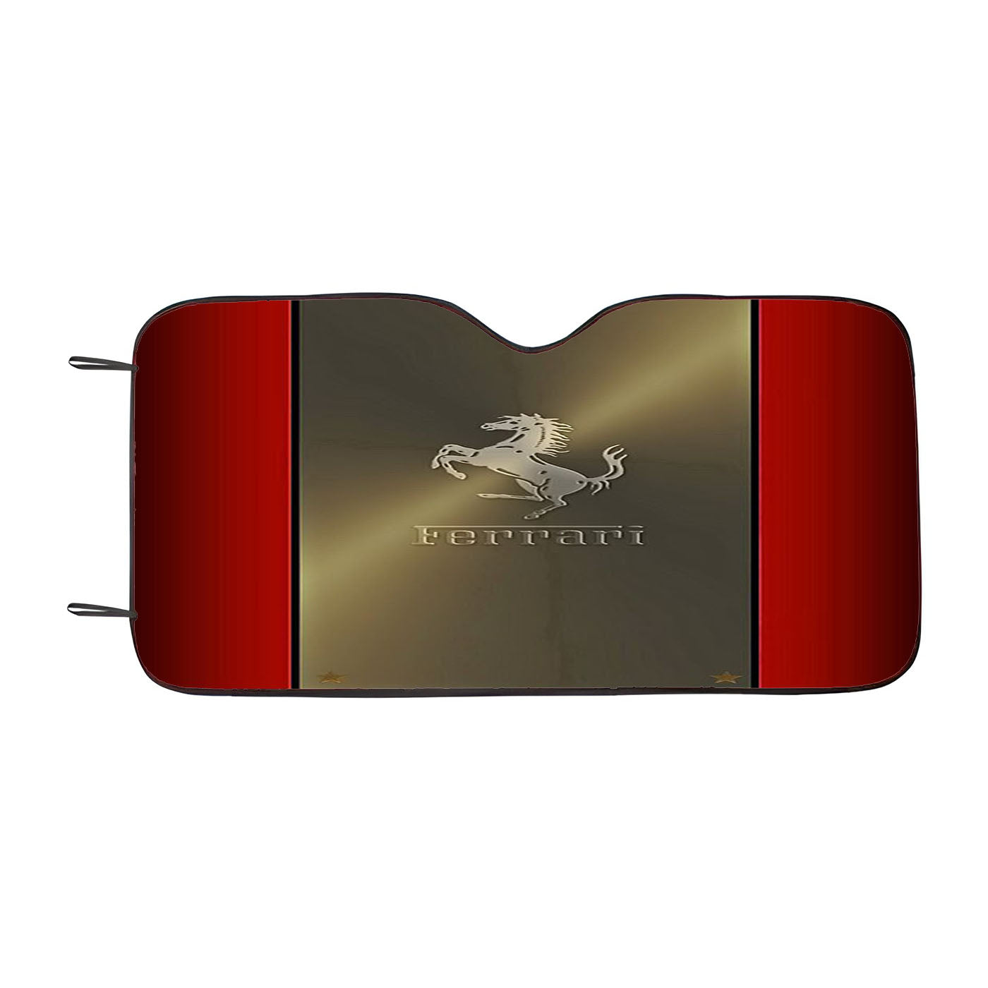 Ferrari Luxury Red Gold Car Auto Sun Shade Windshield Cover