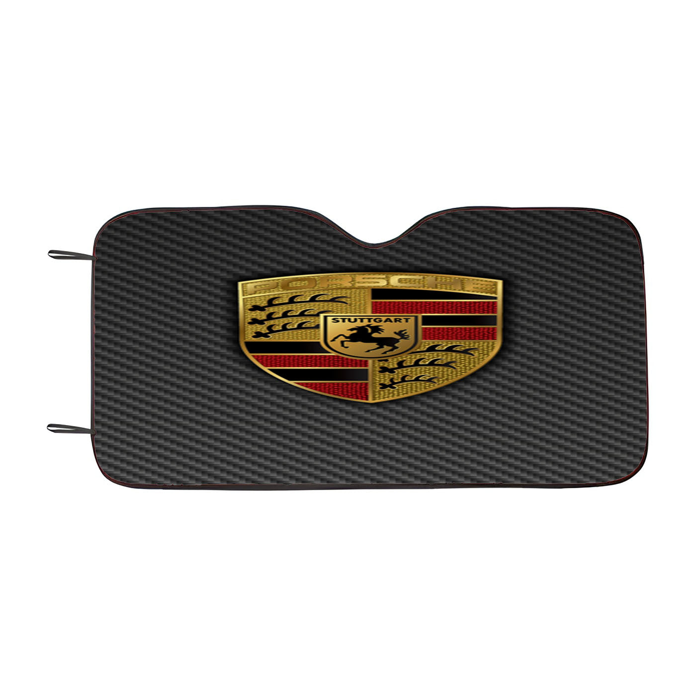 Porsche Carbon Fiber Logo Car Auto Sun Shade Windshield Cover