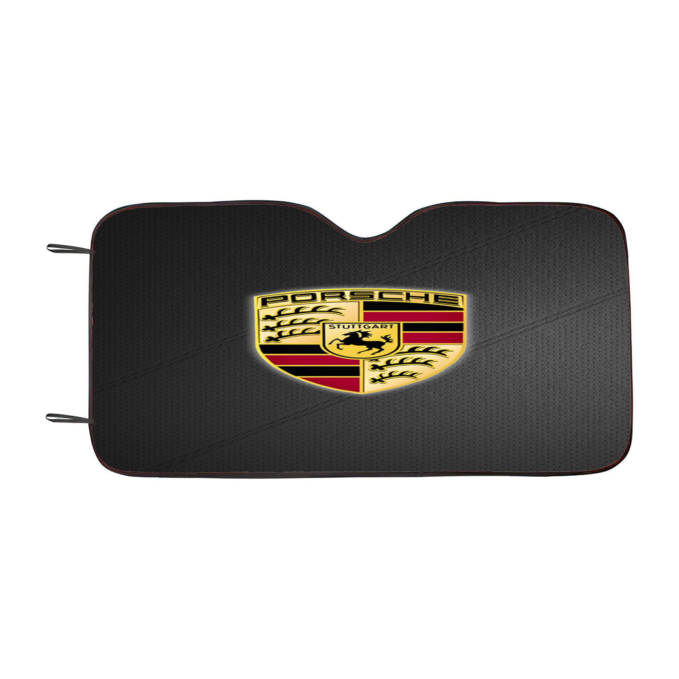 Porsche Logo Leather Car Auto Sun Shade Windshield Cover