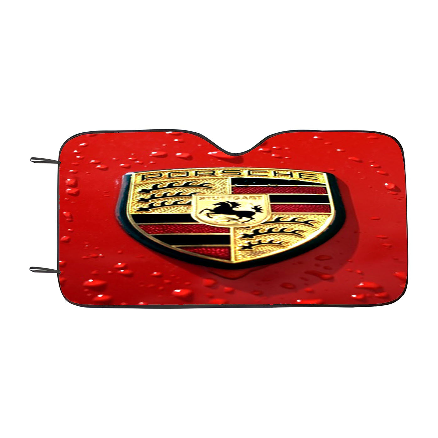 Porsche Logo Red Car Auto Sun Shade Windshield Cover