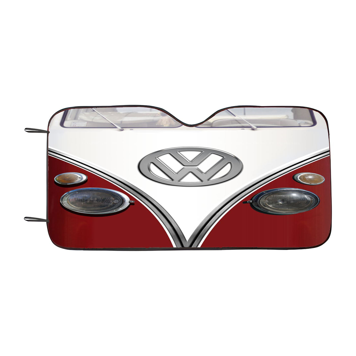 Vintage Vw Bus Red Refrigerator Wrap Car Auto Sun Shade Windshield Cover
