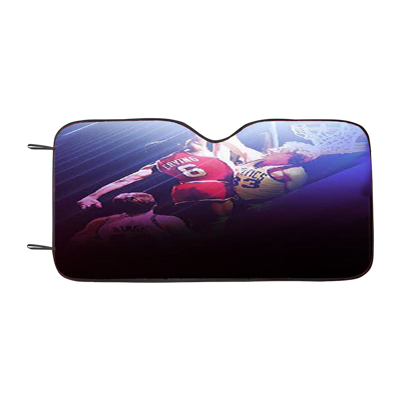 76Ers Dunk Over Larry Bird Widescreen Car Auto Sun Shade Windshield Cover