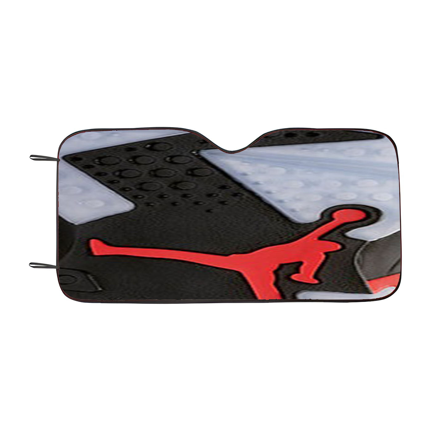 Air Jordan Black Red Sole Car Auto Sun Shade Windshield Cover
