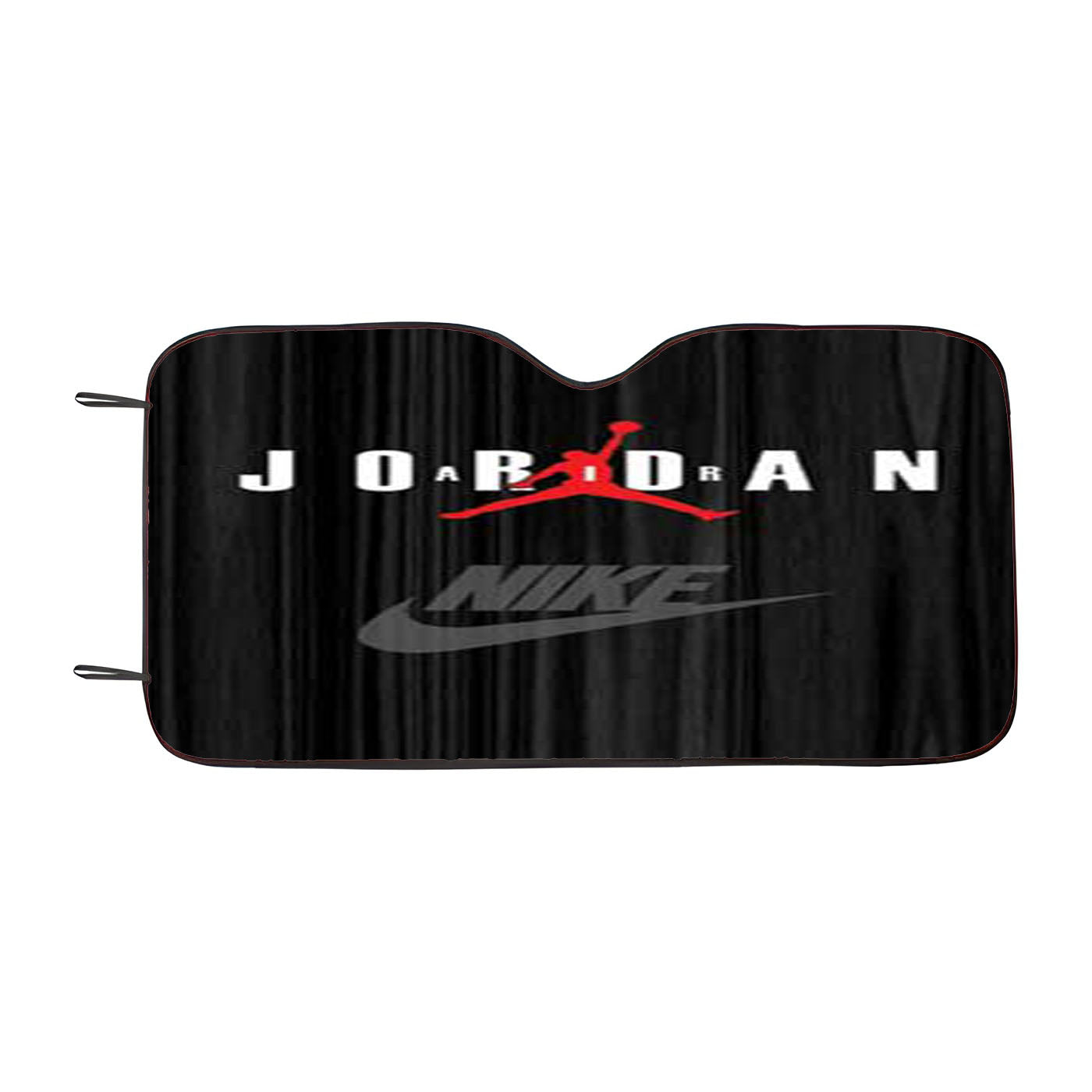Air Jordan Black Wood Grain Car Auto Sun Shade Windshield Cover