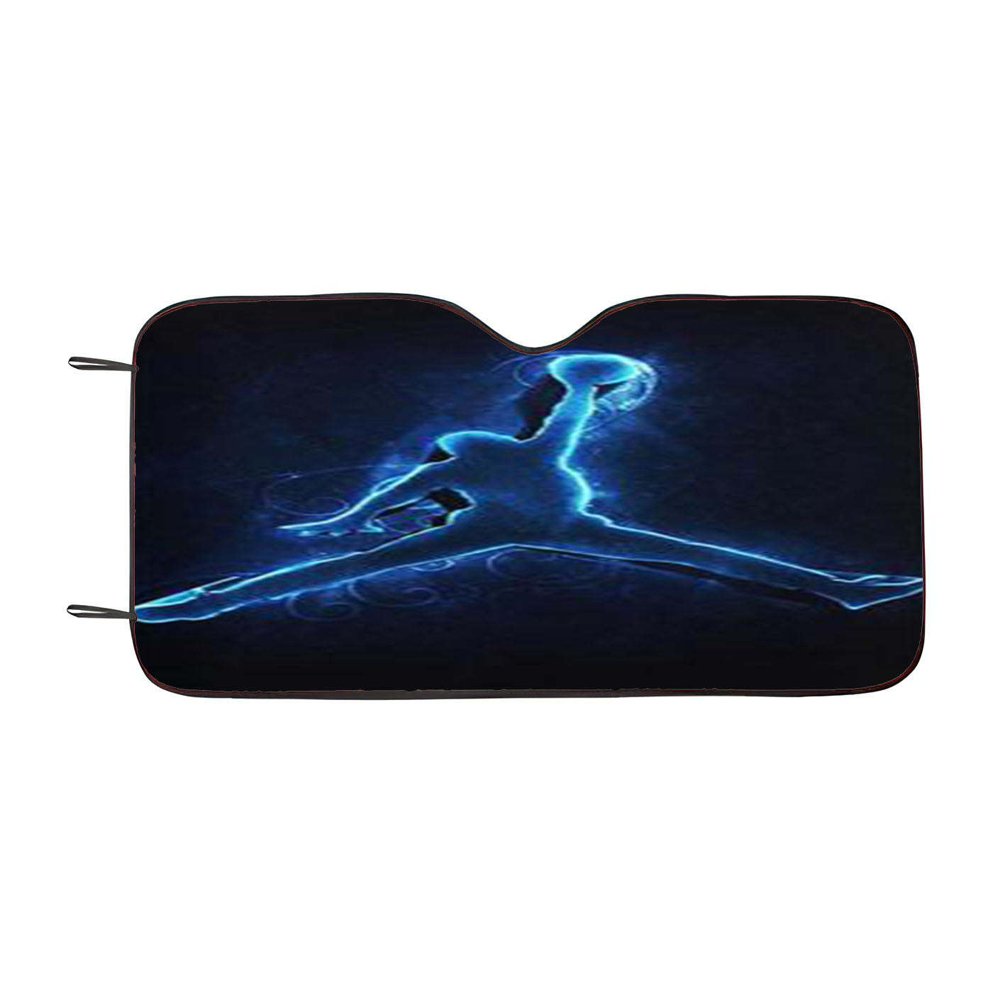 Air Jordan Logo Neon Car Auto Sun Shade Windshield Cover