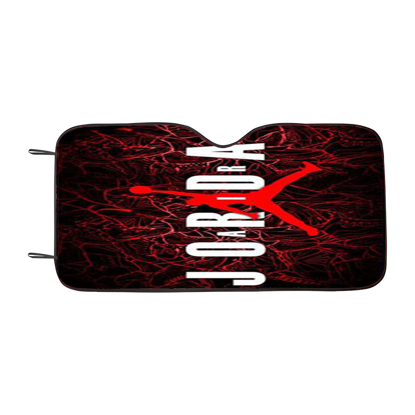 Air Jordan Red Wallpaper Car Auto Sun Shade Windshield Cover