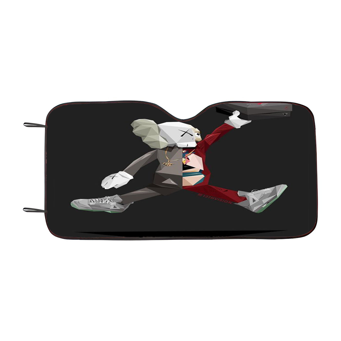 Air Jordan X Kaws Illustration Car Auto Sun Shade Windshield Cover