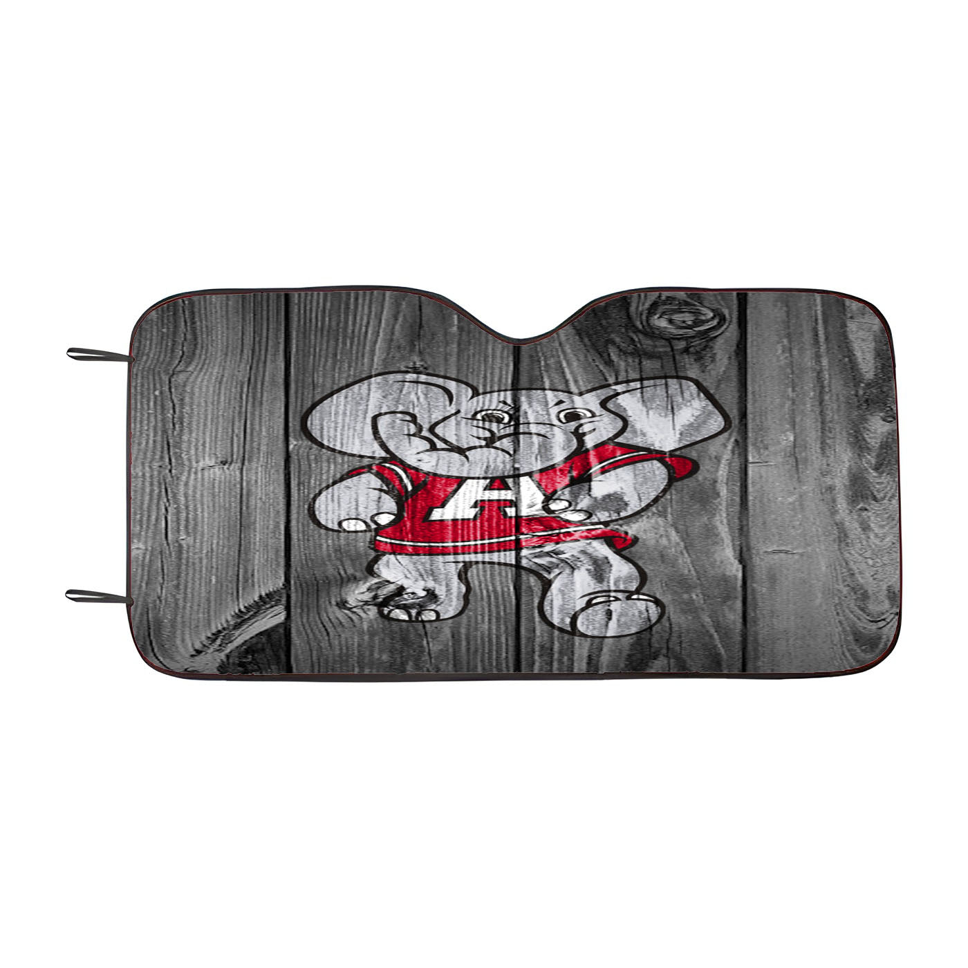 Alabama Crimson Tide Elephant Logo Dark Wood Wallpaper Car Auto Sun Shade Windshield Cover