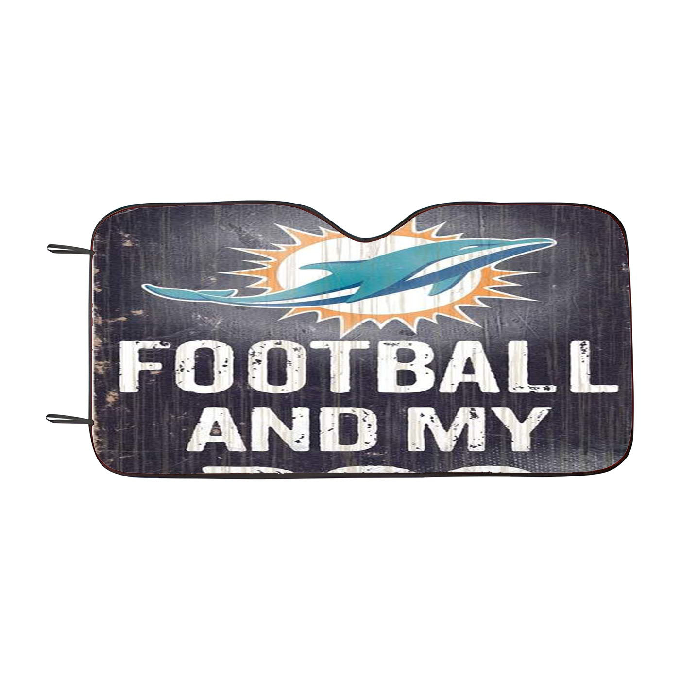 All I Need Is Miami Dolphins Football Car Auto Sun Shade Windshield Cover