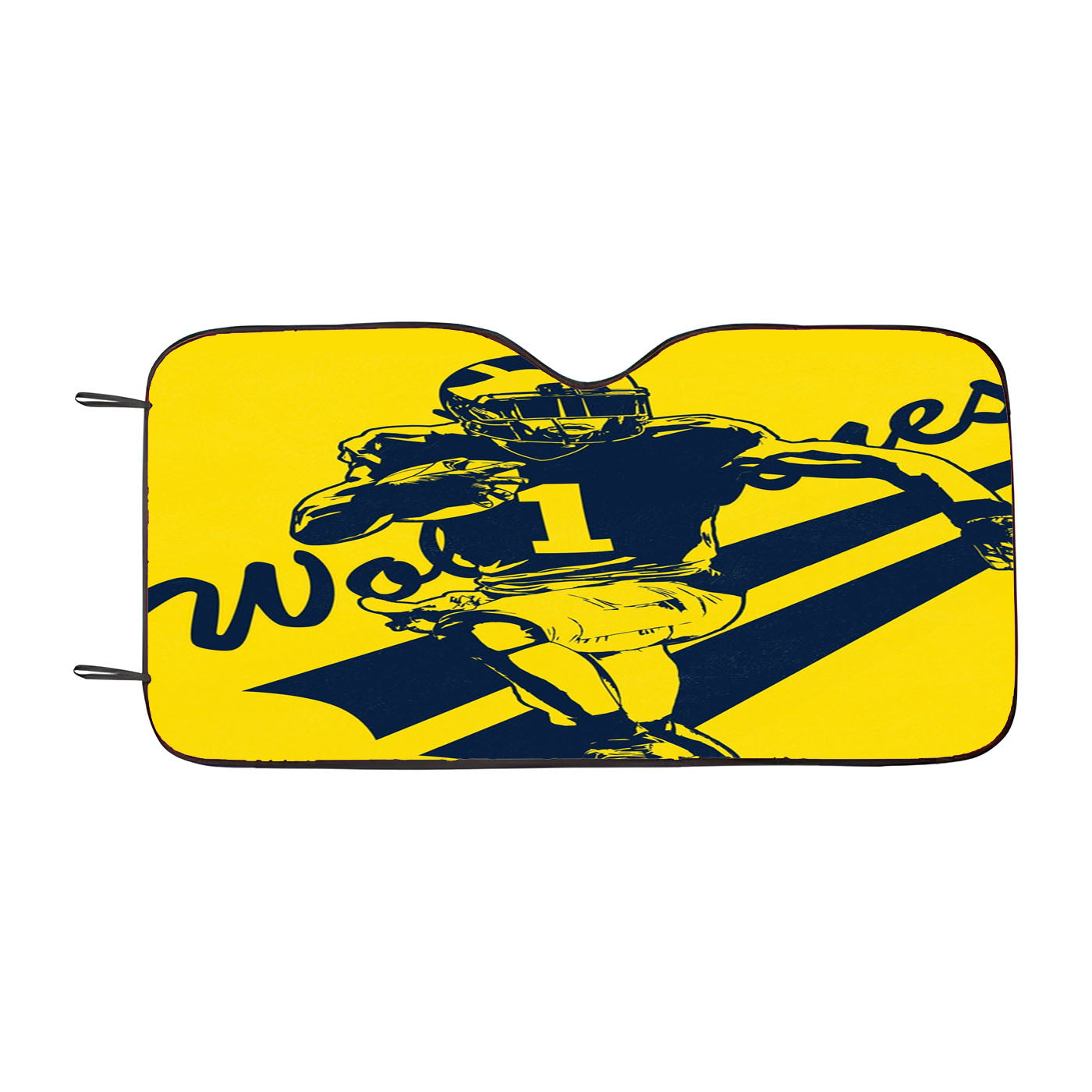 American Football Michigan Wolverines Club Car Auto Sun Shade Windshield Cover