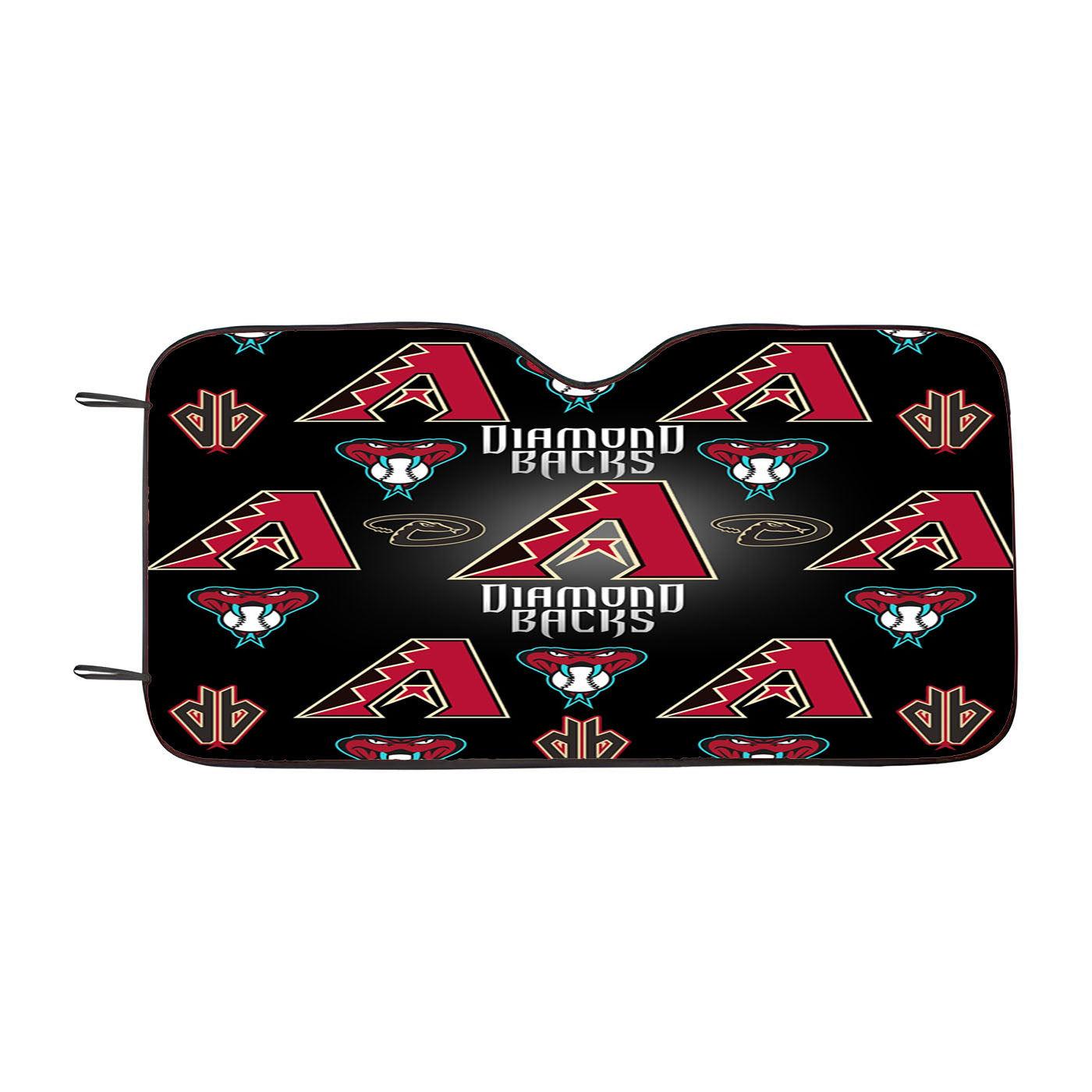 Arizona Diamondbacks Logo Pattern Black Car Auto Sun Shade Windshield Cover