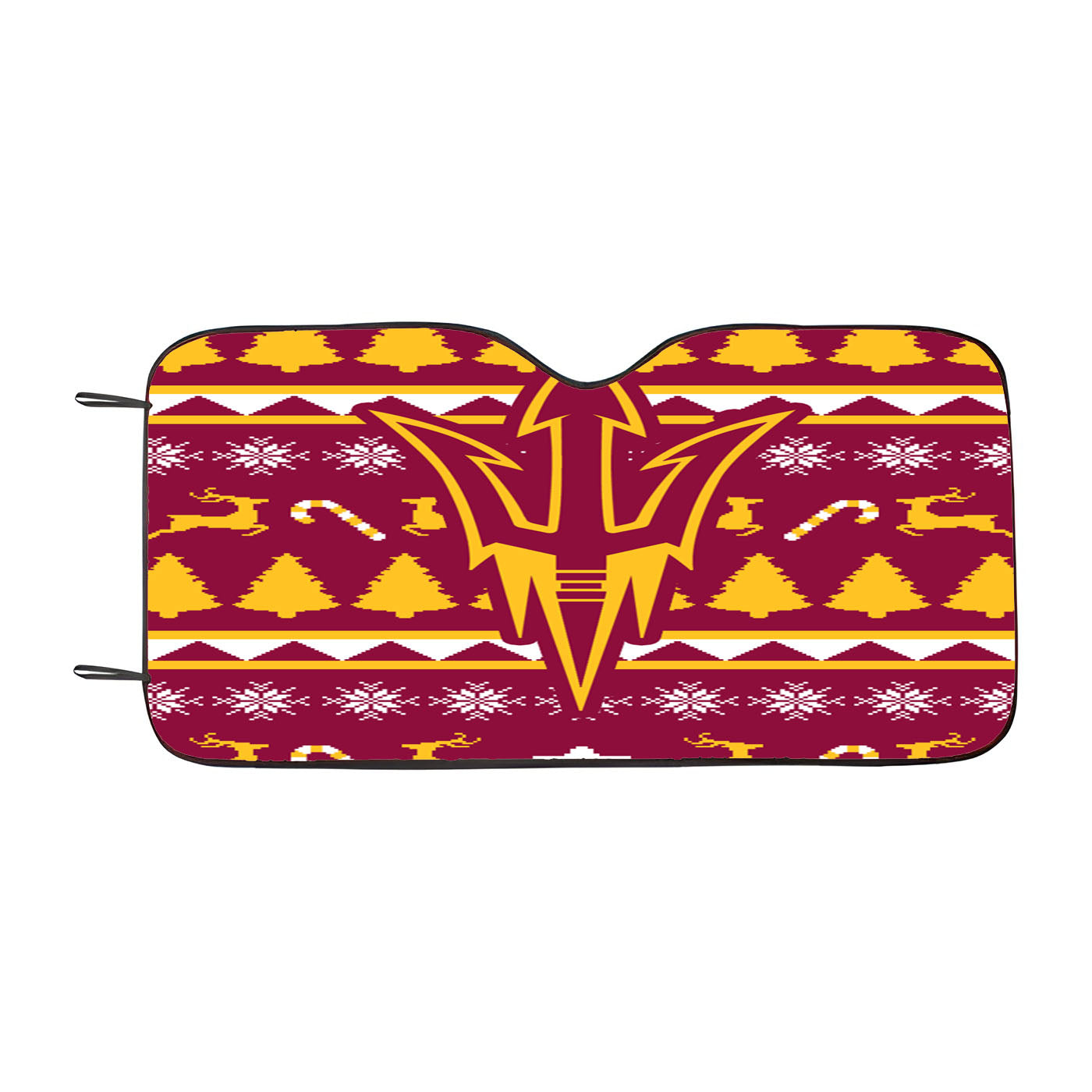 Arizona State University Christmas Sweater Car Auto Sun Shade Windshield Cover