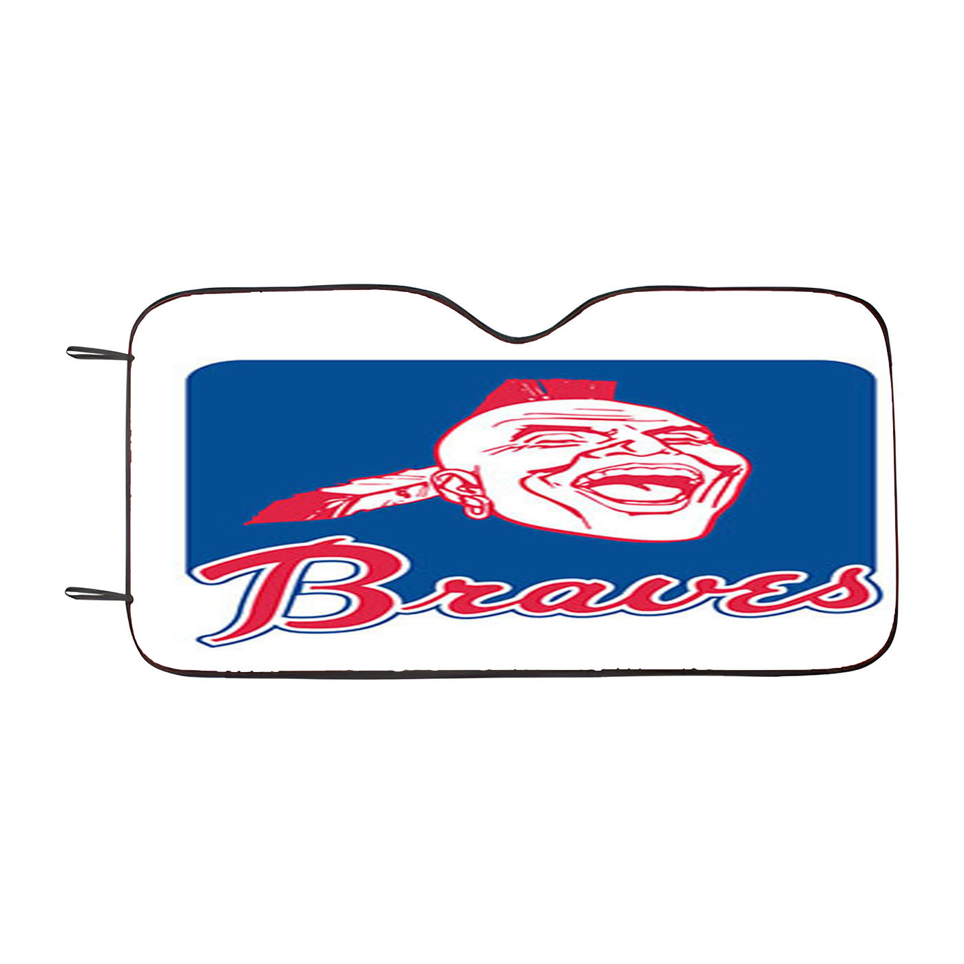 Atlanta Braves Blue Art Car Auto Sun Shade Windshield Cover