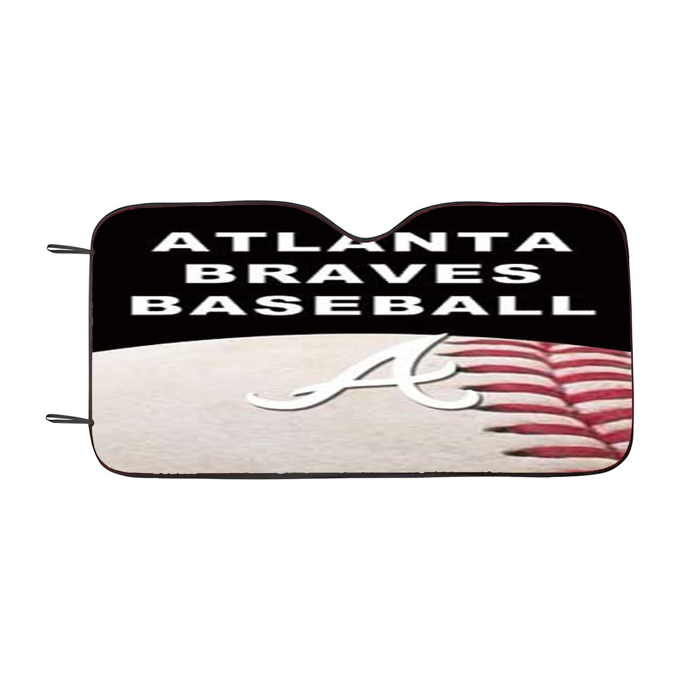 Atlanta Braves On Ball Car Auto Sun Shade Windshield Cover