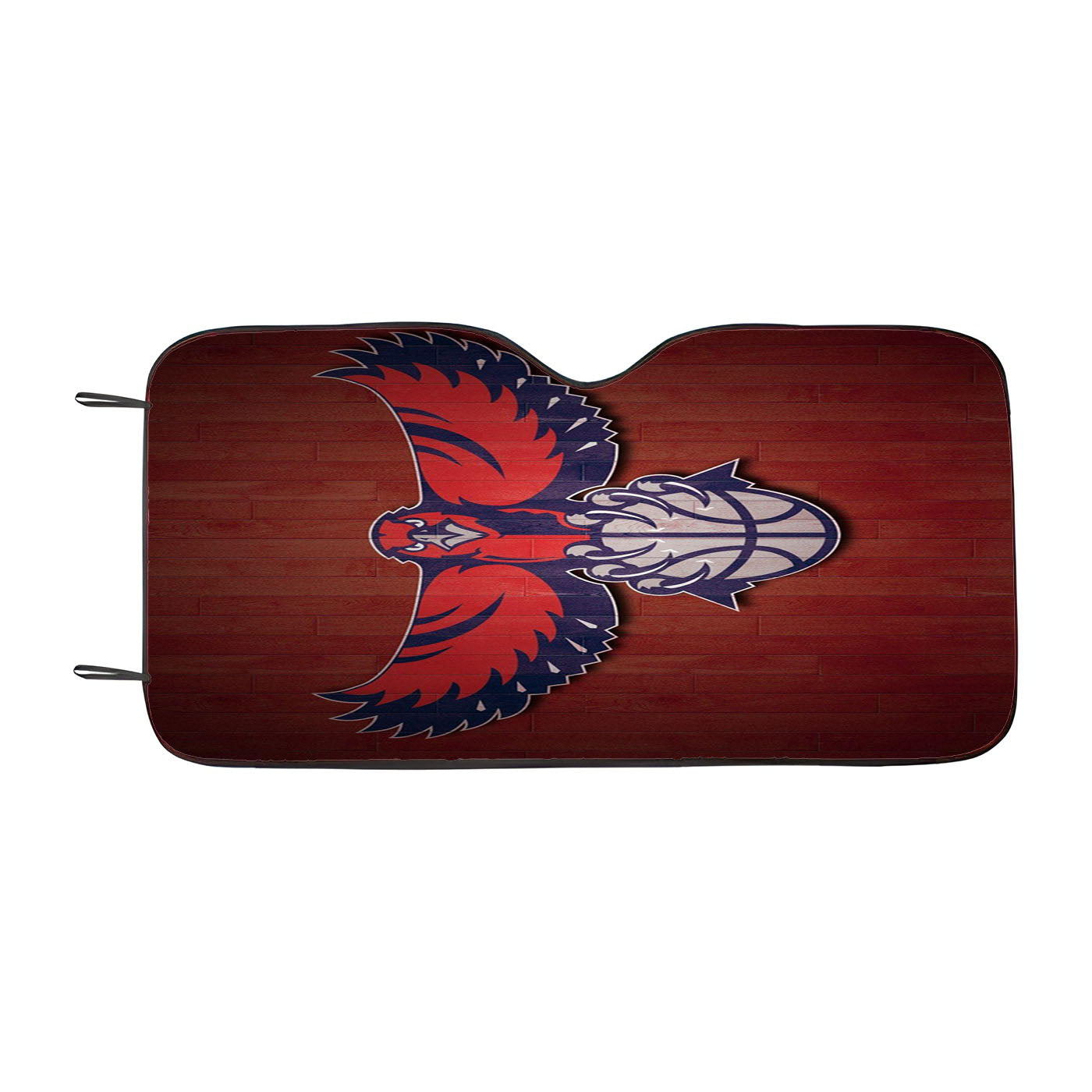 Atlanta Hawks Fly Red Wood Logo Car Auto Sun Shade Windshield Cover