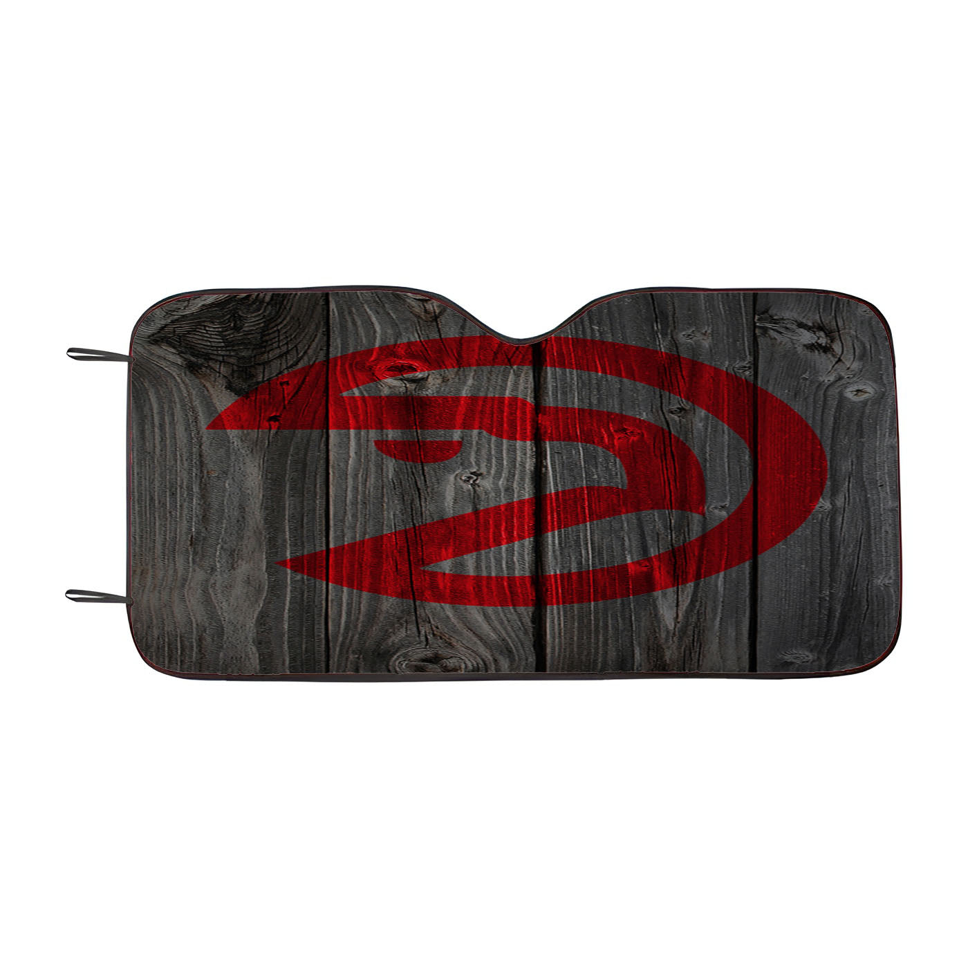 Atlanta Hawks Nba Logo Dark Wood Wallpaper Car Auto Sun Shade Windshield Cover
