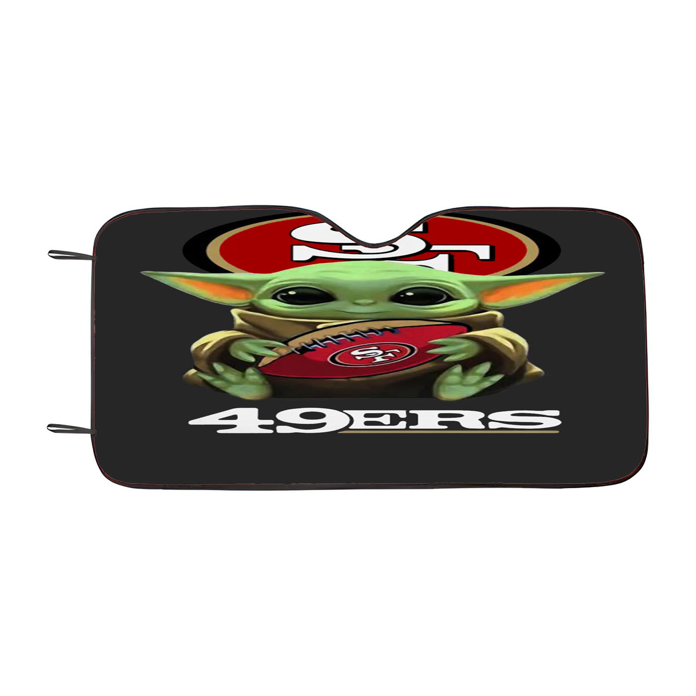 Baby Yoda Hug San Francisco 49Ers Mandalorian Car Auto Sun Shade Windshield Cover