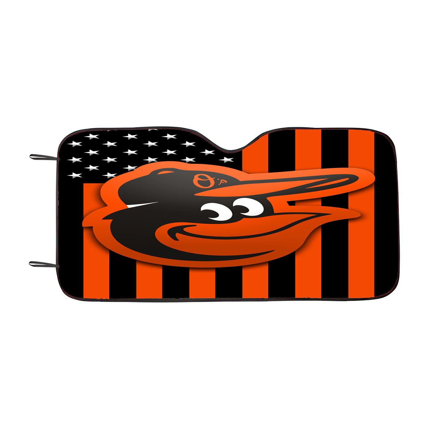 Baltimore Orioles Flag Car Auto Sun Shade Windshield Cover