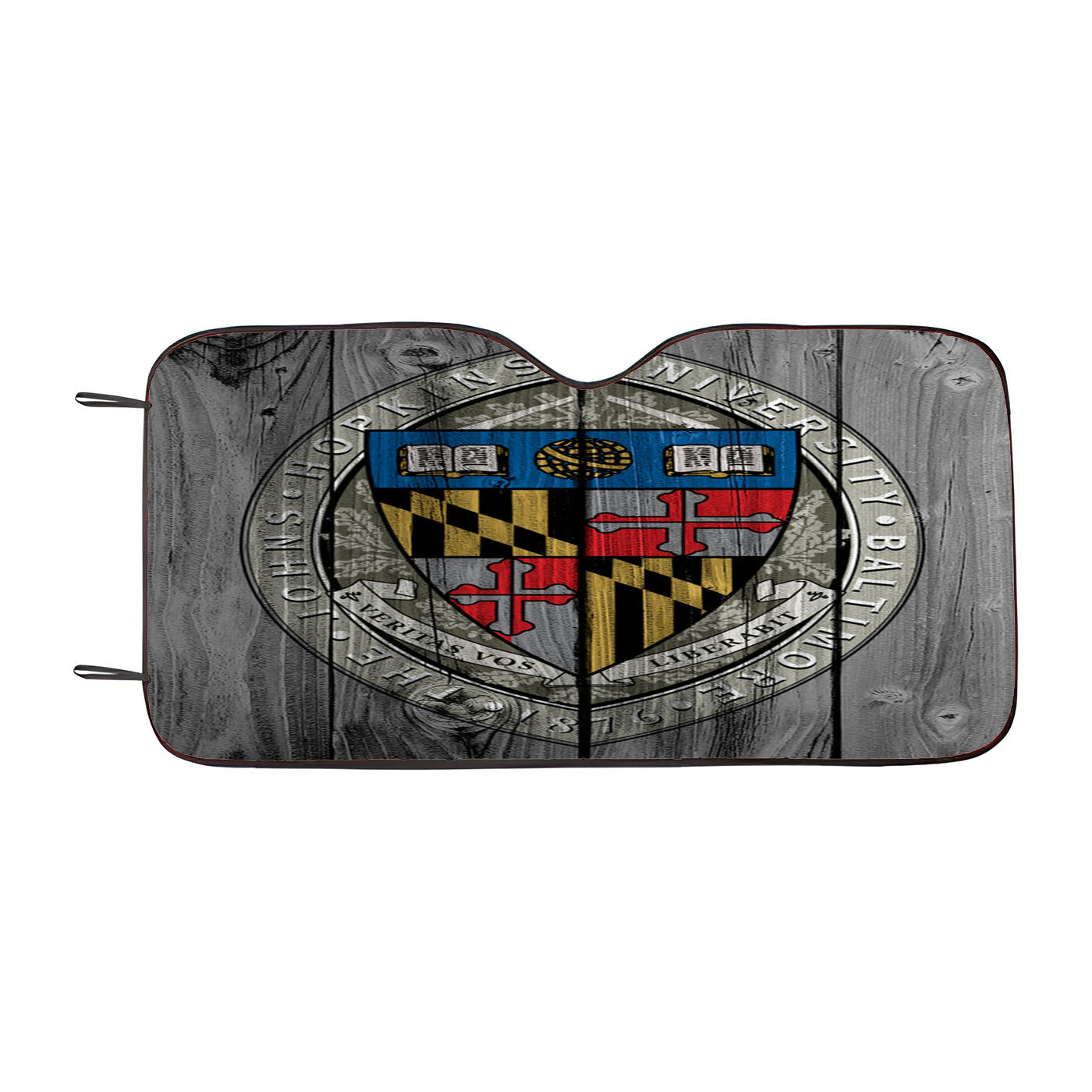 Baltimore University John Hopkins Logo Dark Wood Wallpaper Car Auto Sun Shade Windshield Cover