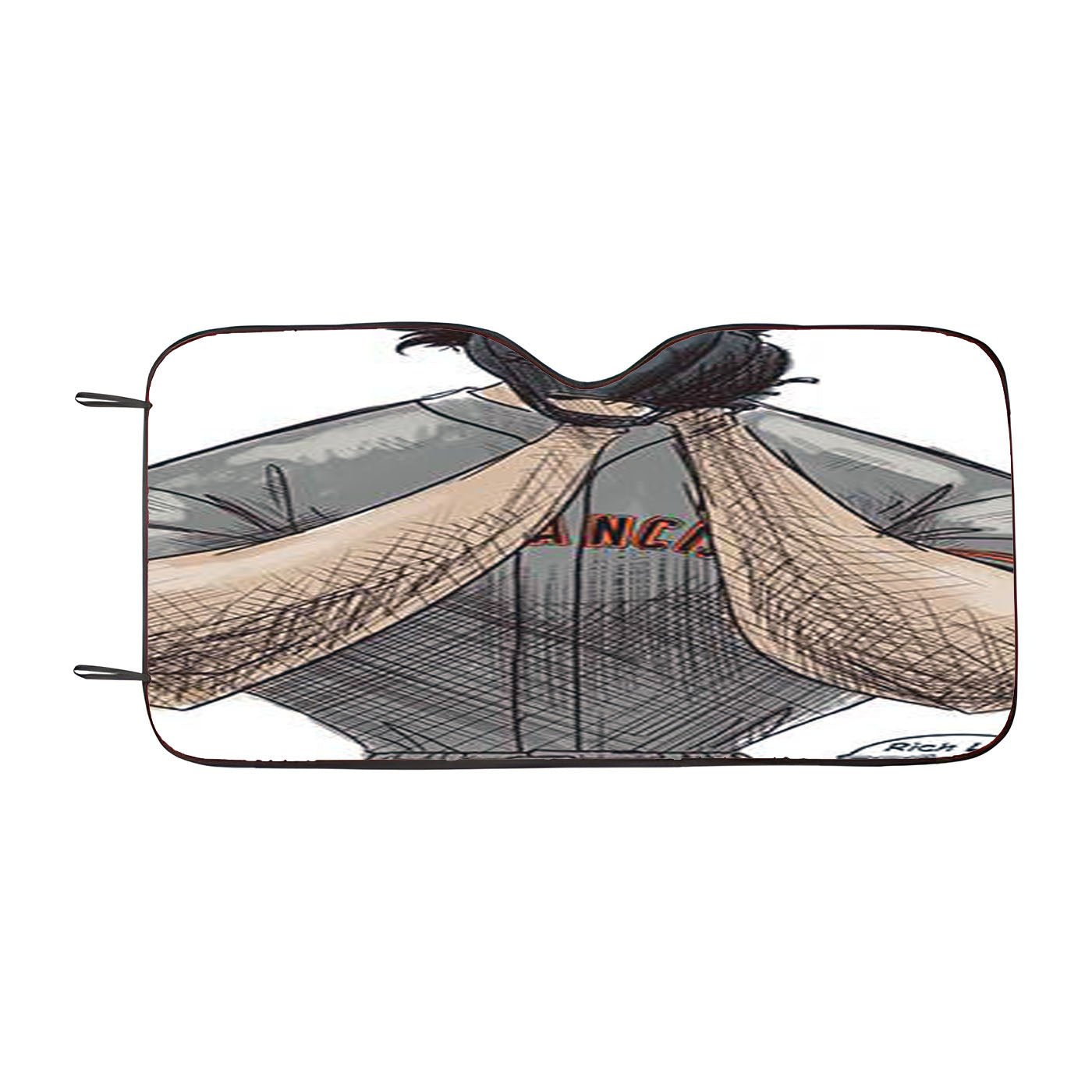 Baseball America Club Cartoon Car Auto Sun Shade Windshield Cover