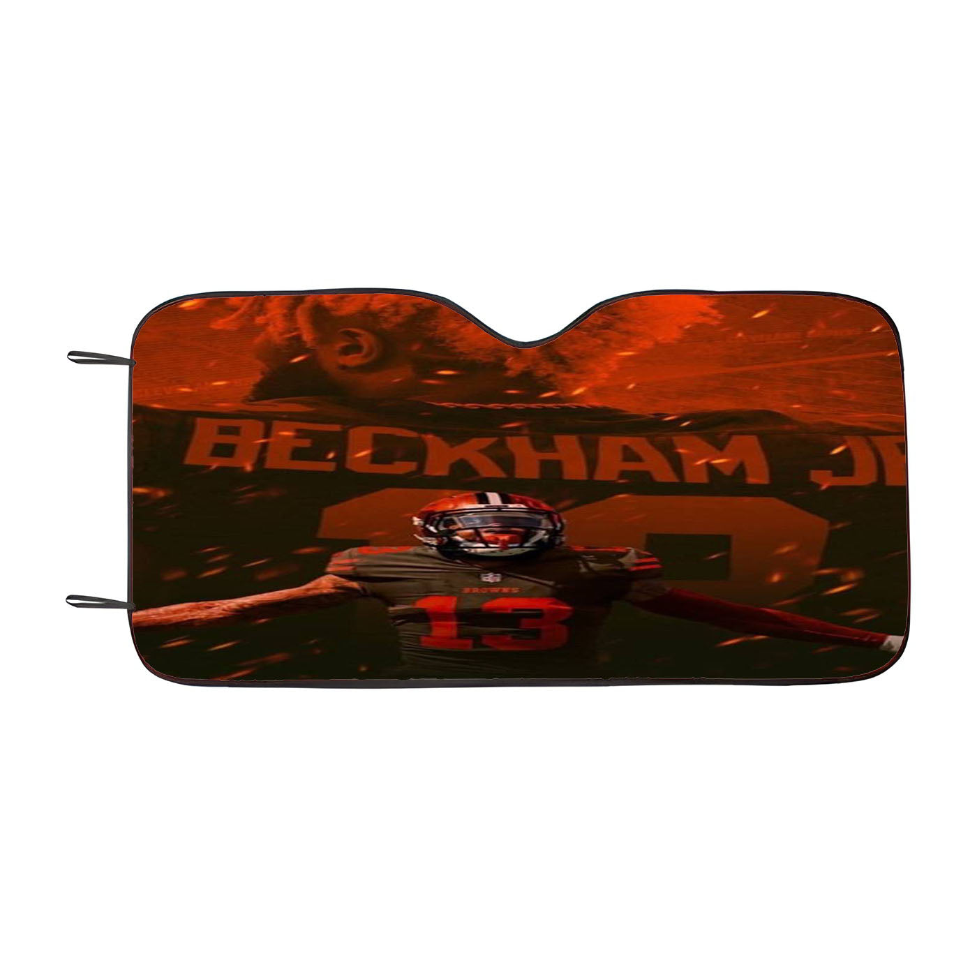 Beckham Jr Orange Cleveland Brown Car Auto Sun Shade Windshield Cover