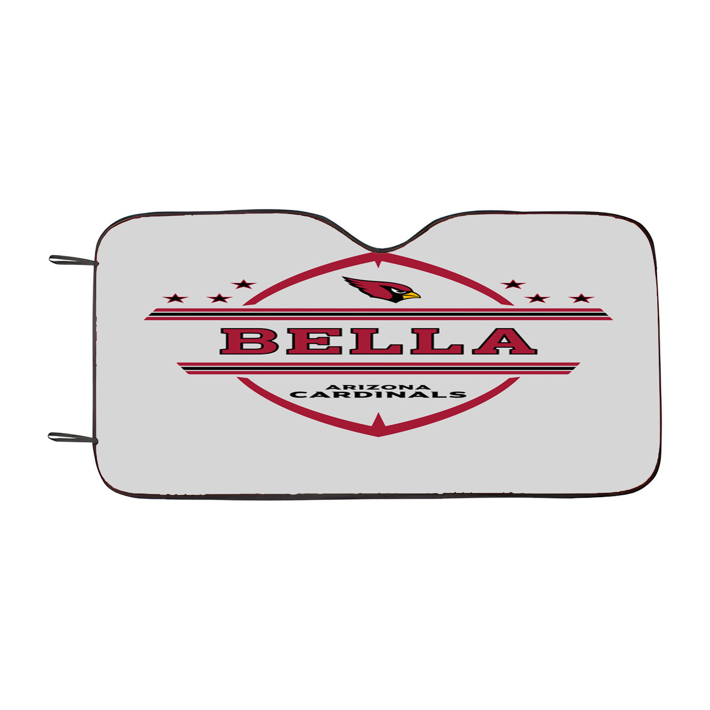 Bella Arizona Cardinals Car Auto Sun Shade Windshield Cover