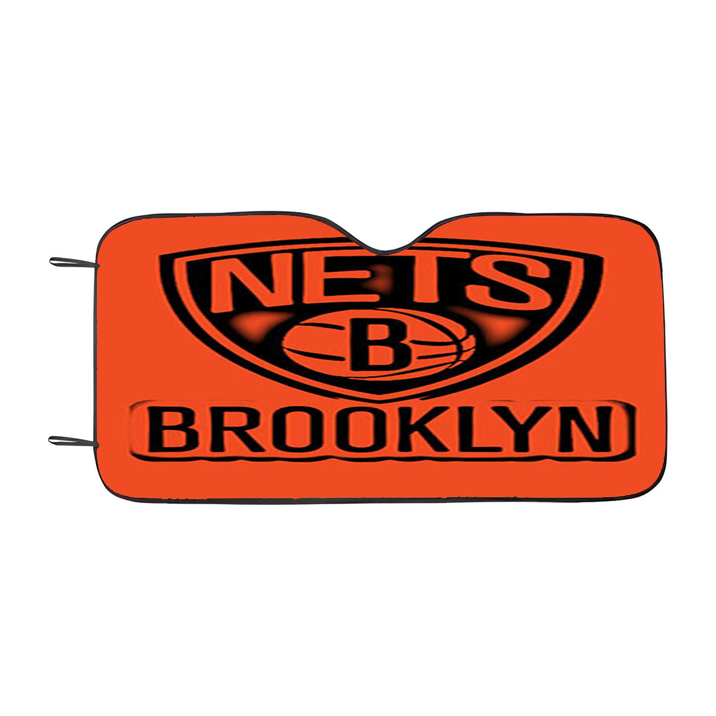 Black Brooklyn Orange Car Auto Sun Shade Windshield Cover