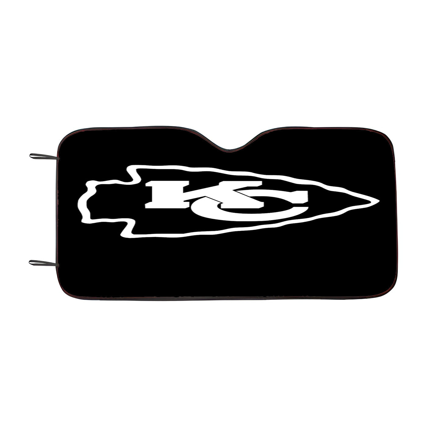 Black White Kansas City Chiefs Logo Car Auto Sun Shade Windshield Cover