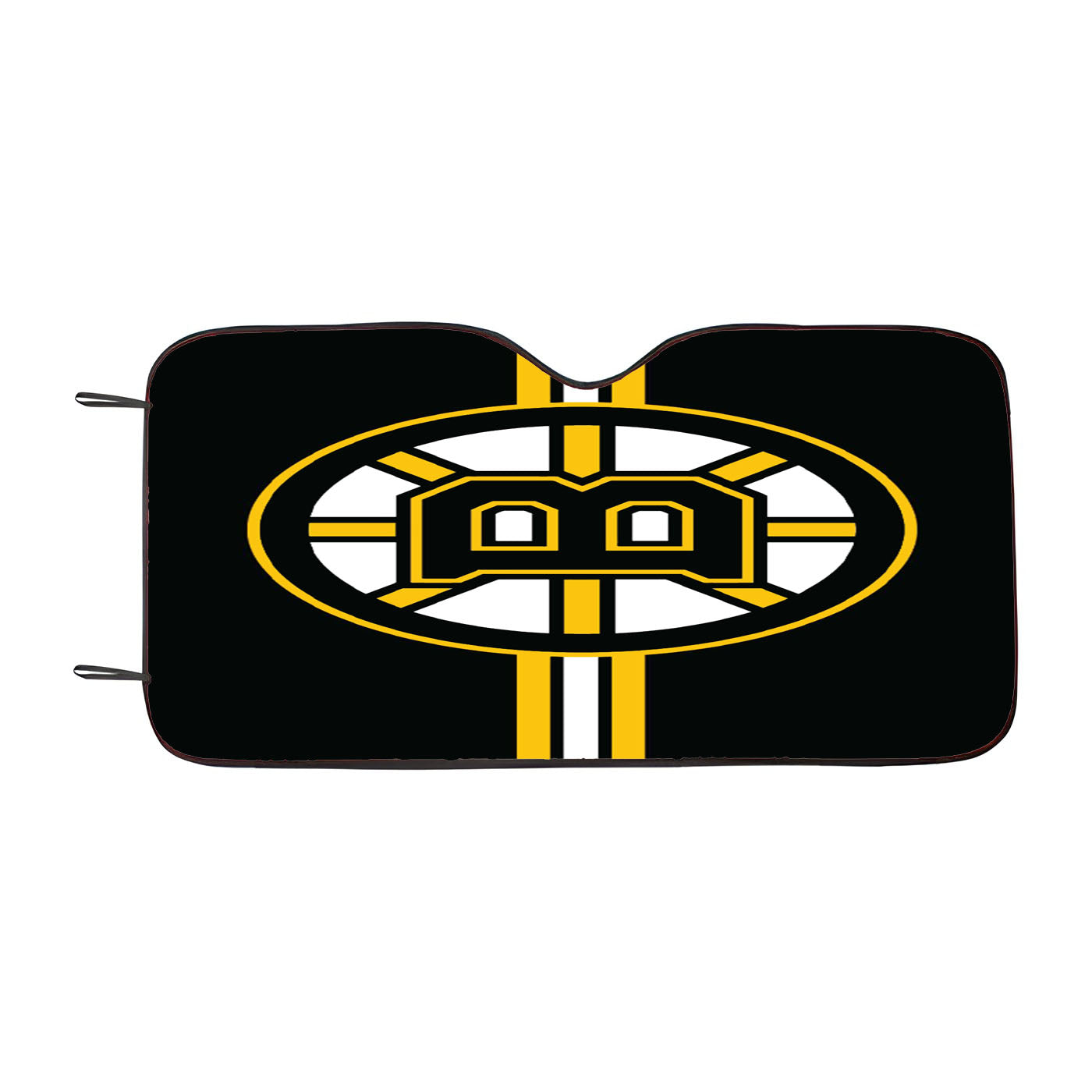 Black Yellow Boston Bruins Logo Car Auto Sun Shade Windshield Cover
