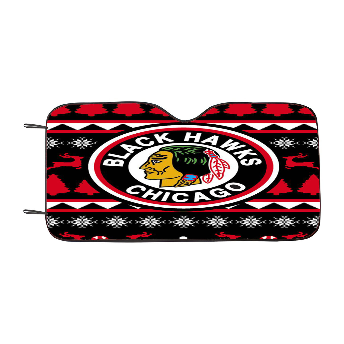 Blackhawks Chicago Christmas Winter Sweater Car Auto Sun Shade Windshield Cover
