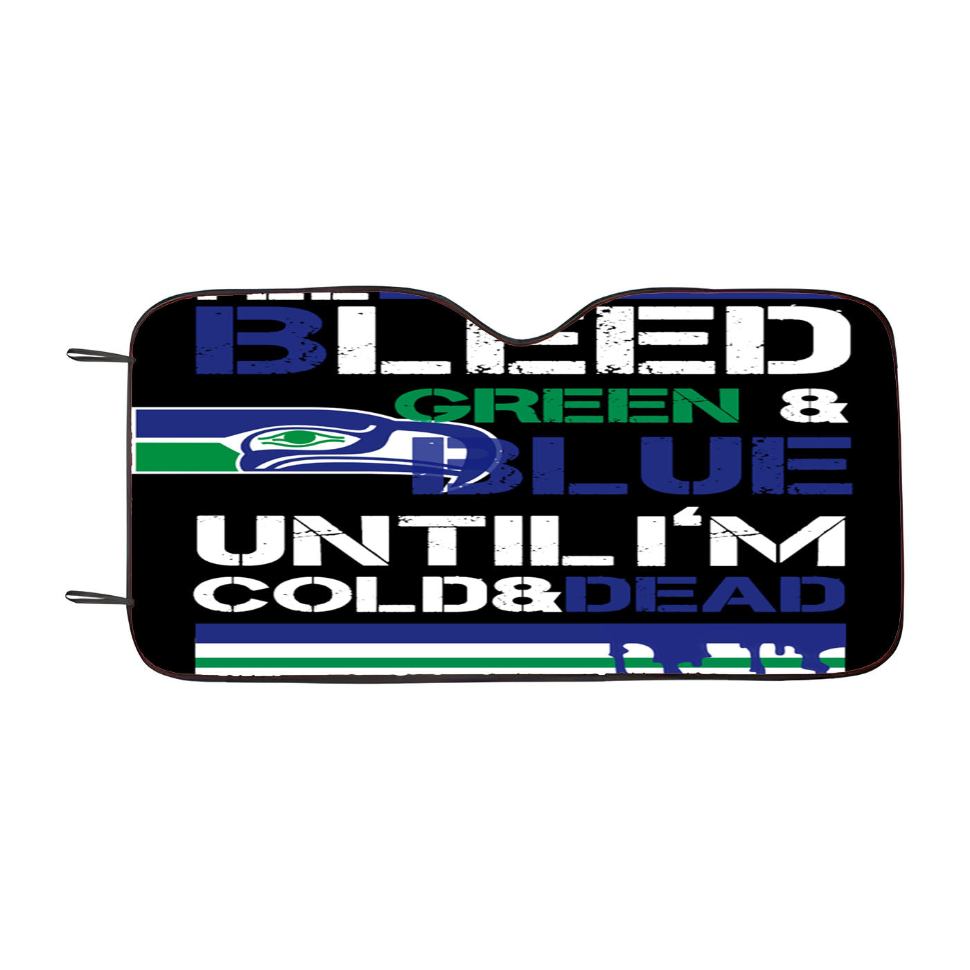 Bleed Green And Blue Seattle Seahawks Car Auto Sun Shade Windshield Cover