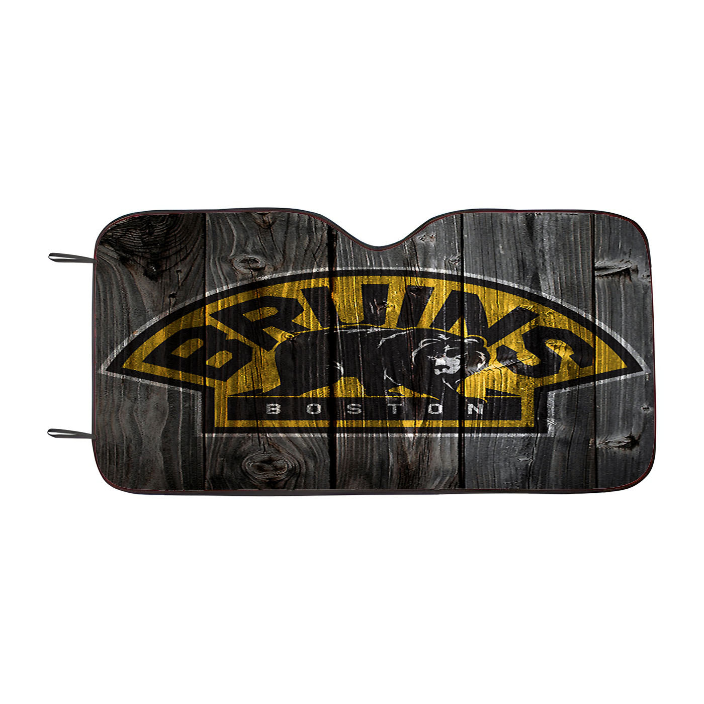 Boston Bruins Hockey Wooden Car Auto Sun Shade Windshield Cover