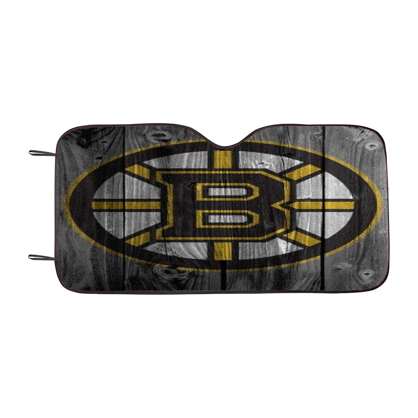 Boston Bruins Hockey Wooden Emblem Car Auto Sun Shade Windshield Cover