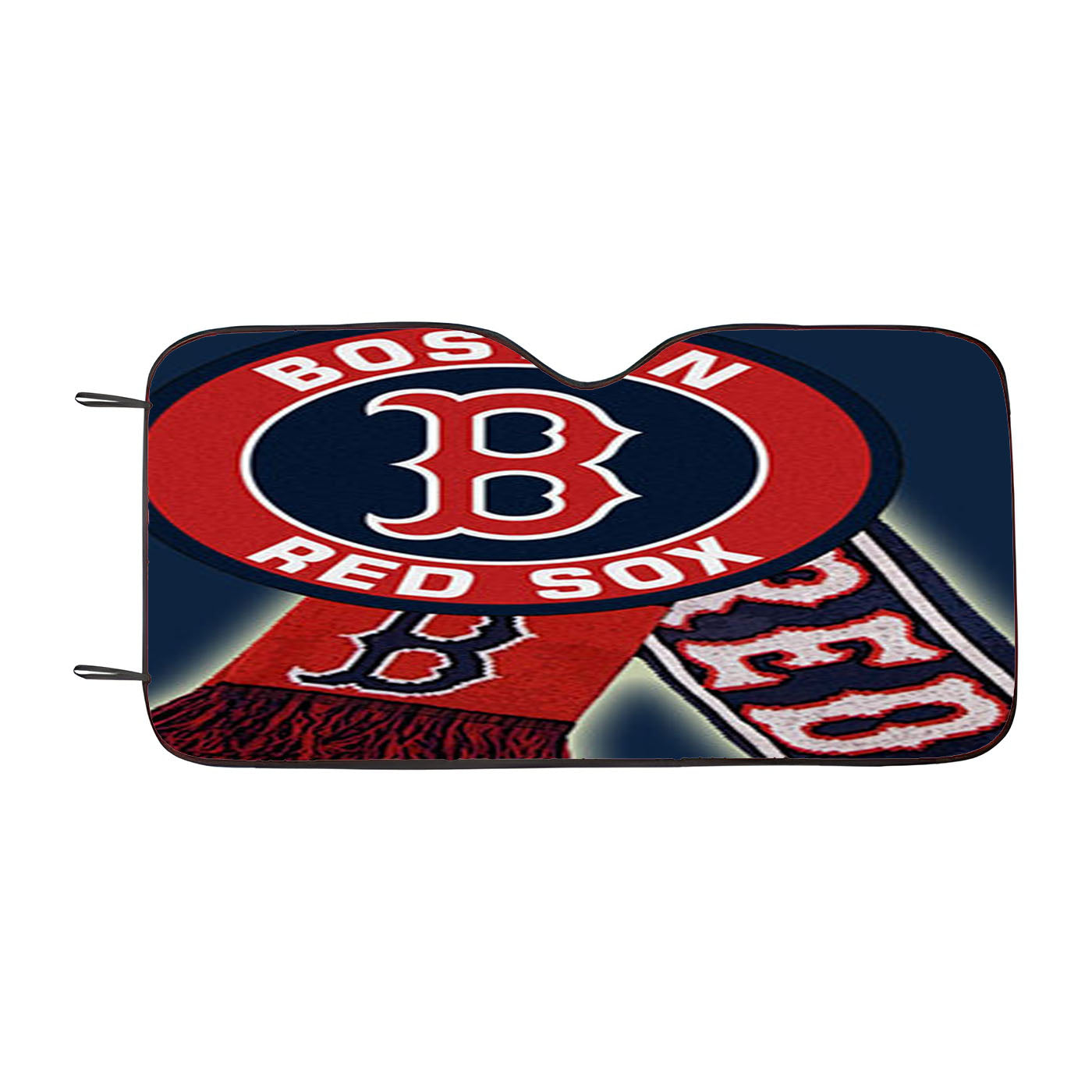 Boston Red Car Auto Sun Shade Windshield Cover